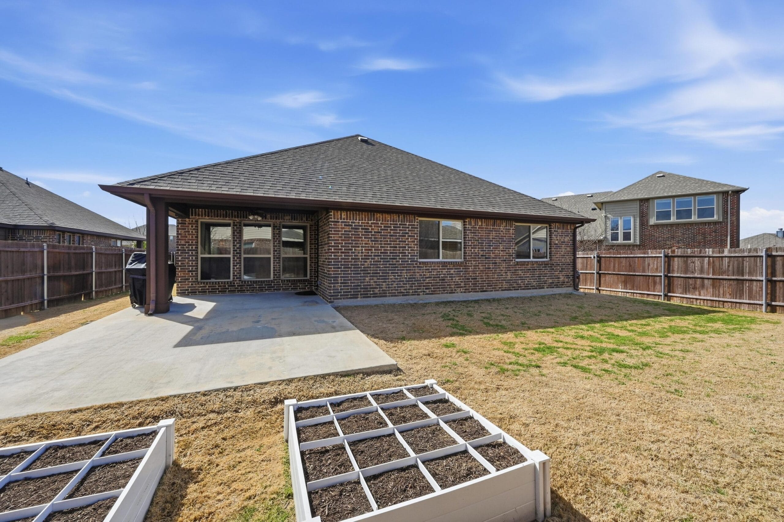 8805 Cassidy Lane, Aubrey, Texas 76227 3 8805 Cassidy Lane backyard and covered patio