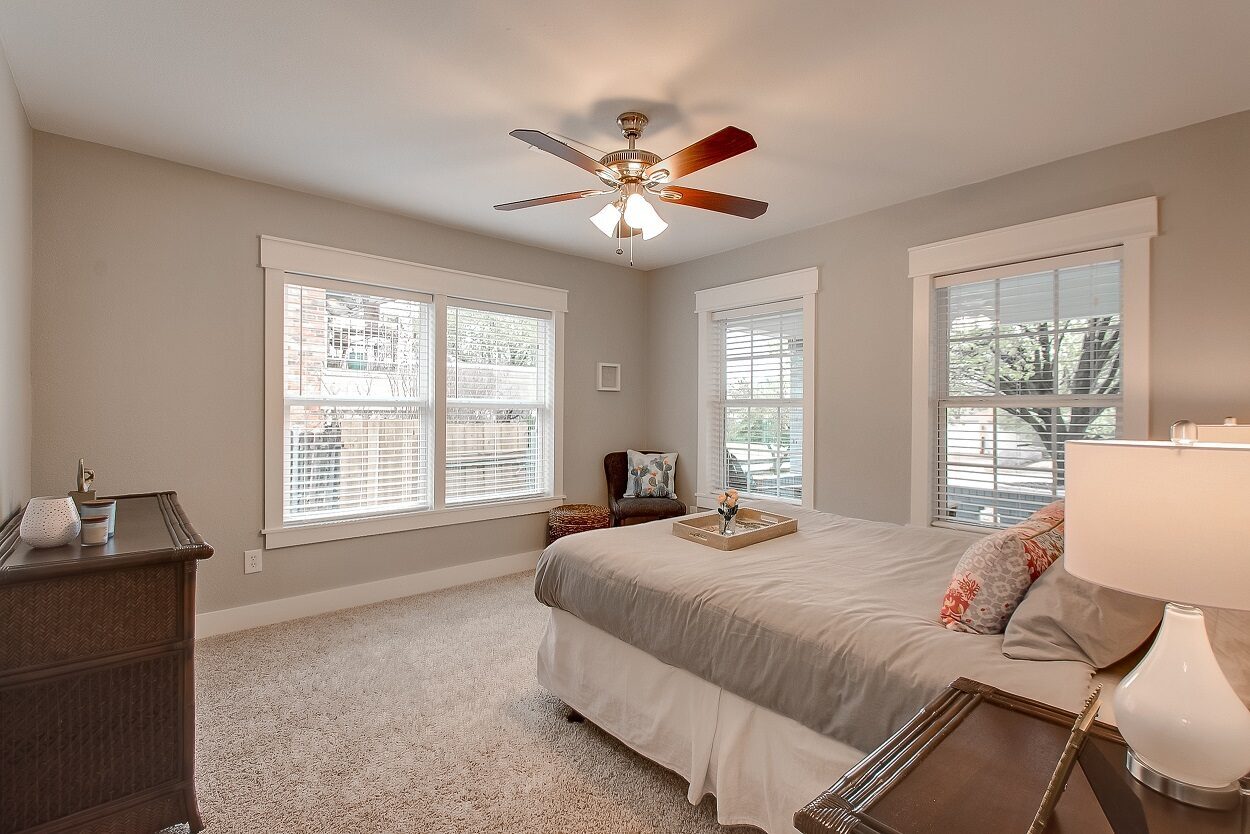 4608 Lafayette Avenue, Fort Worth, TX 76107 - Seller 21 Bedroom with windows and ceiling fan at 4608 Lafayette Avenue
