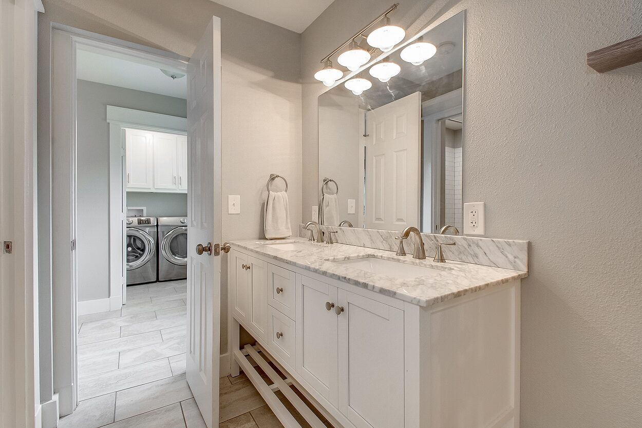 4608 Lafayette Avenue, Fort Worth, TX 76107 - Seller 23 Bathroom vanity and shower entrance at 4608 Lafayette Avenue