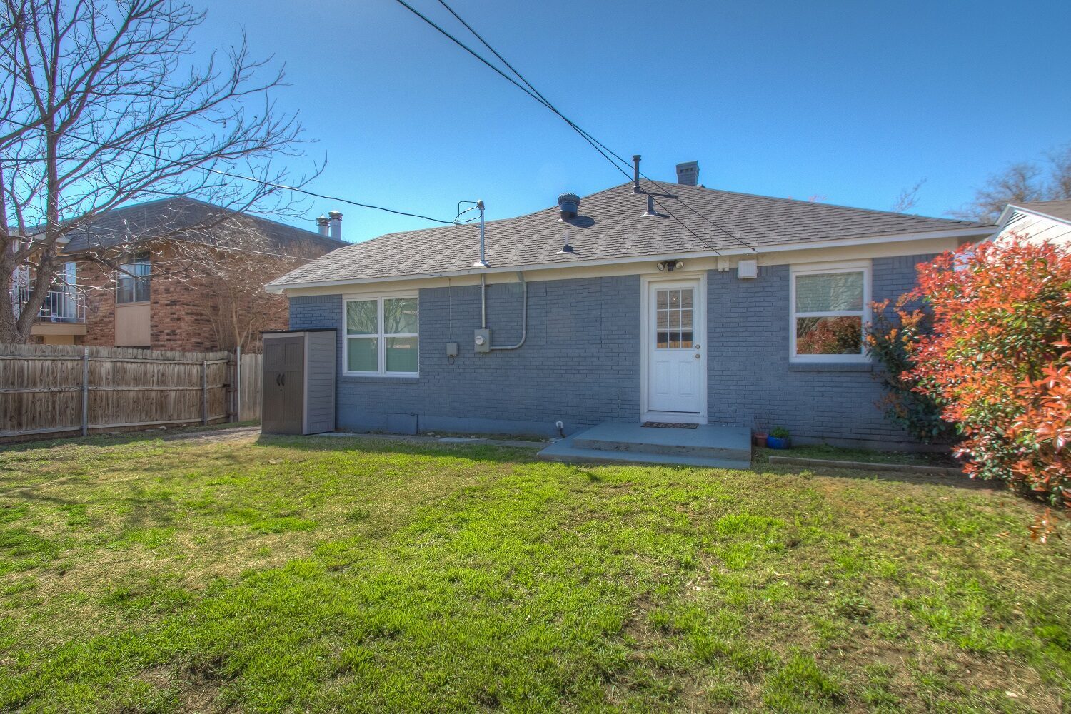4608 Lafayette Avenue, Fort Worth, TX 76107 - Seller 35 Rear entrance and lawn at 4608 Lafayette Avenue