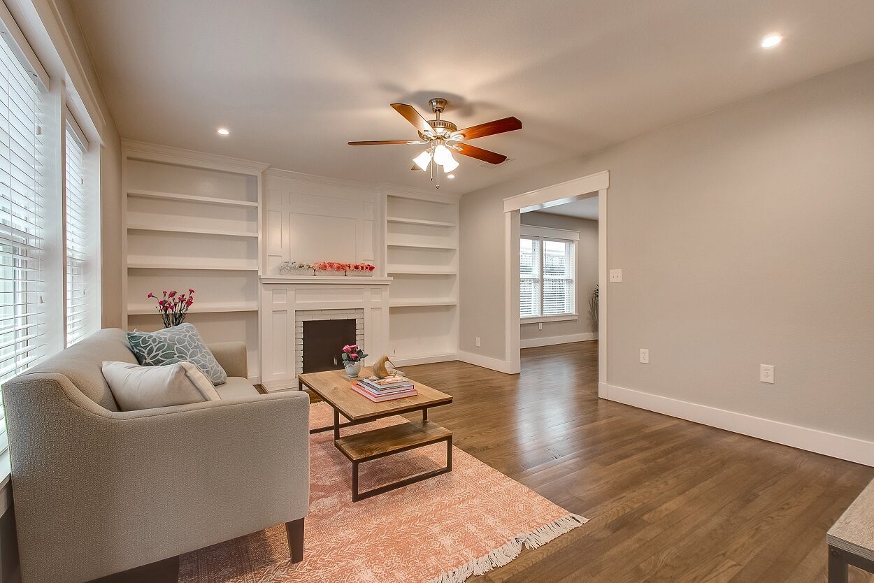 4608 Lafayette Avenue, Fort Worth, TX 76107 - Seller 11 Living room toward the fireplace at 4608 Lafayette Avenue